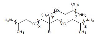 Polyétheramines série T structural formular